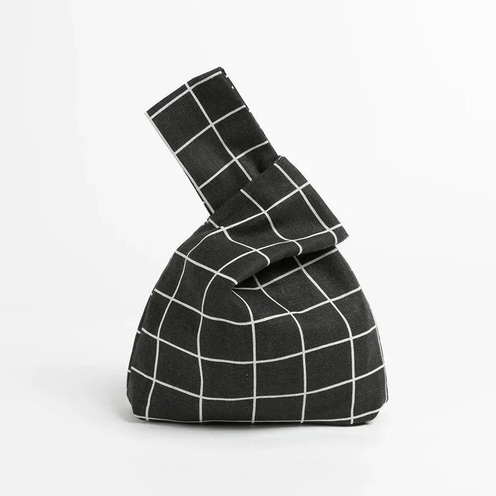 Black Square Knot Bag